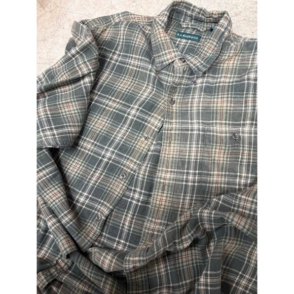 GH Bass & Co. Mens Vintage Lng Slv Plaid Button Up Shirt L - Picture 4 of 9